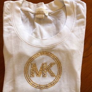 Women’s Michael Kors Long Sleeve White Logo Shirt